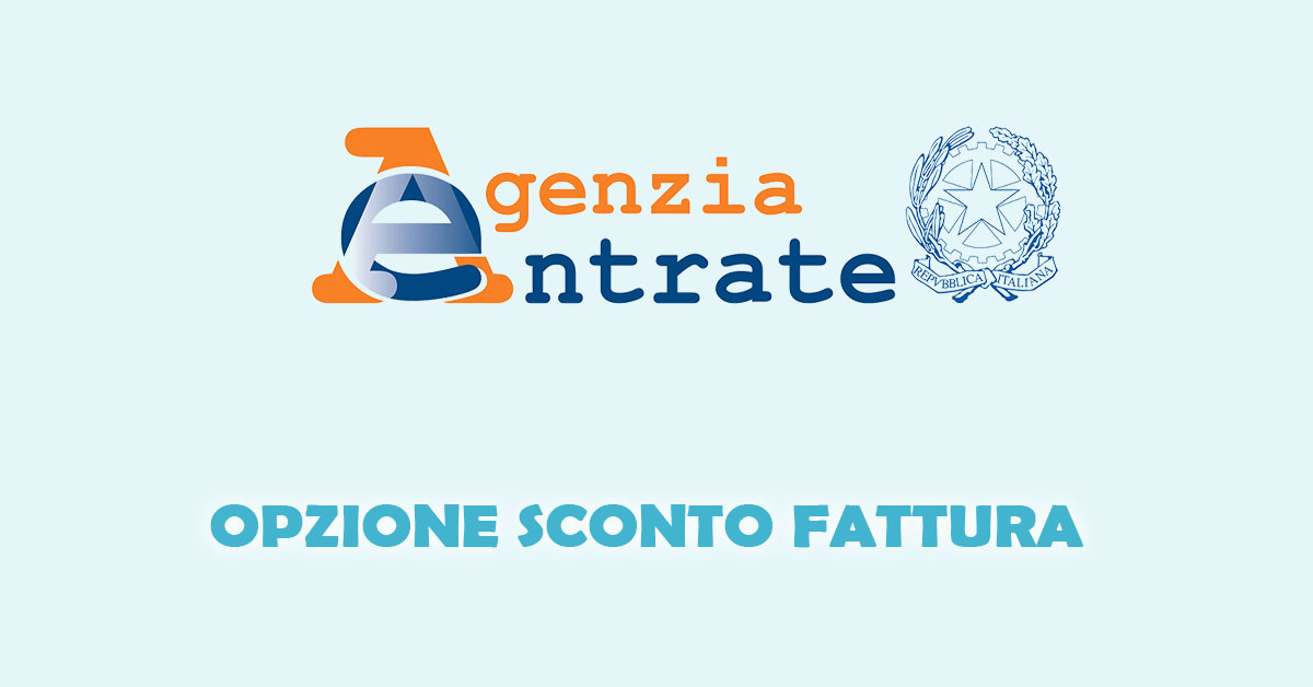 Ecosismabonus - sconto fattura Agenzia delle Eentrate